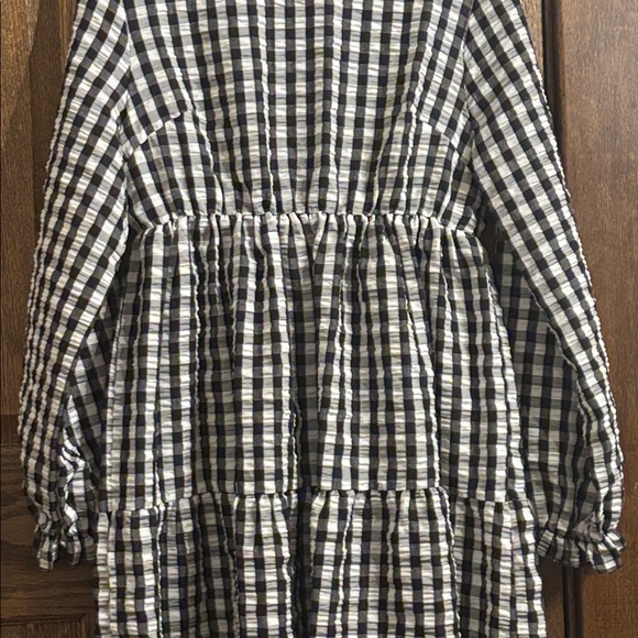 Emery rose black and white checkered shirt/ midi dress size xl - Picture 5 of 8